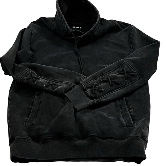 nANA judy Black Hoodie with Unique Design Pullover size Medium - Picture 1 of 10